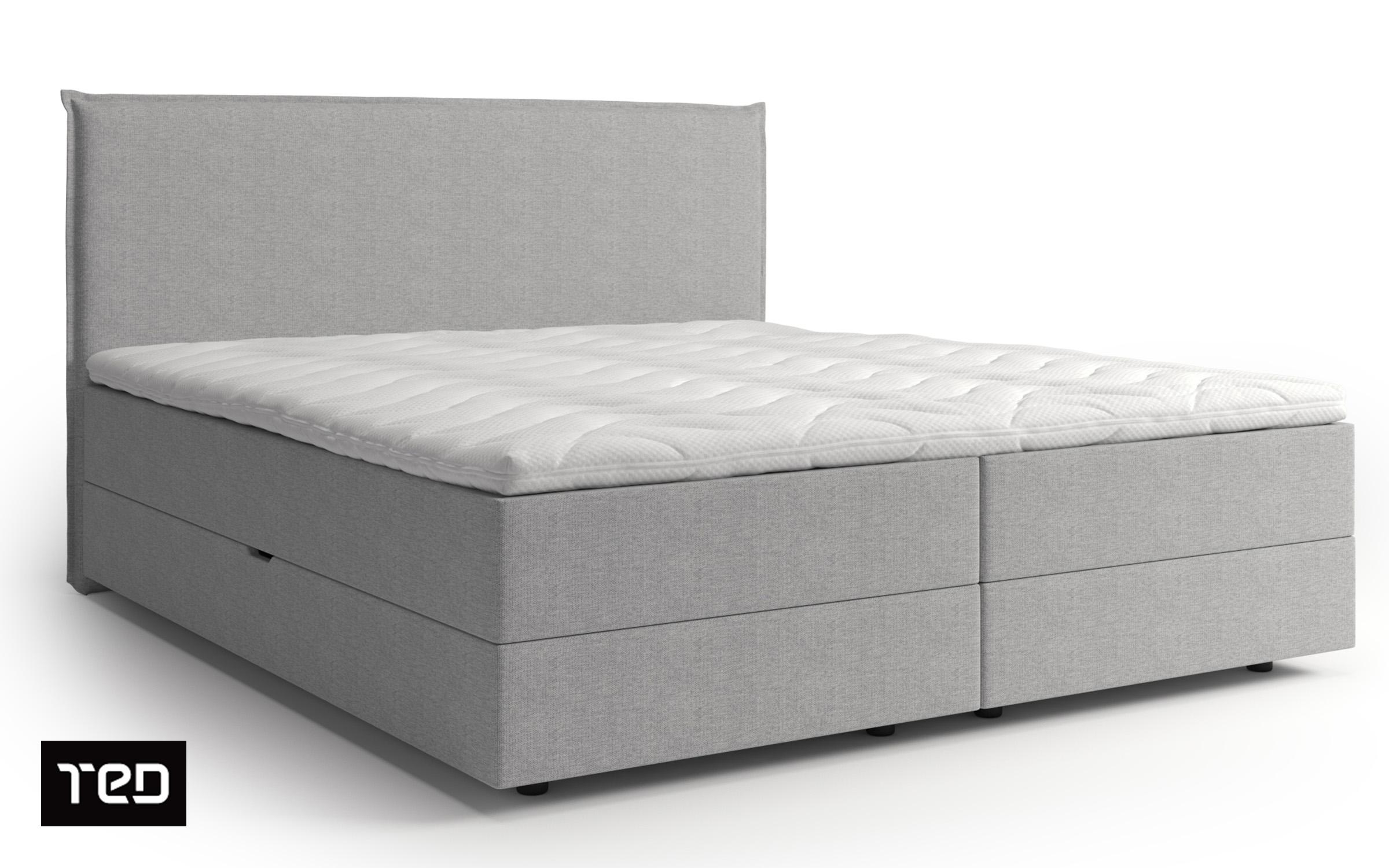 Double bed Box Spring 160/200 Modera, light grey  5
